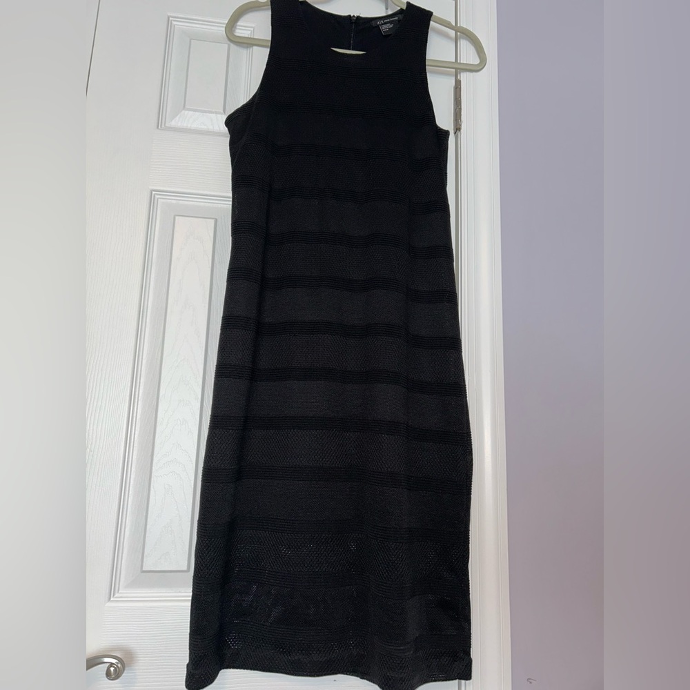 A/X Armani Exchange Black Textured Midi Dress